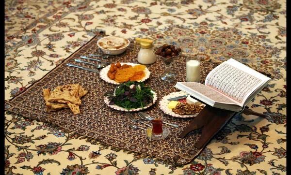 عکس سفره افطاری سنتی