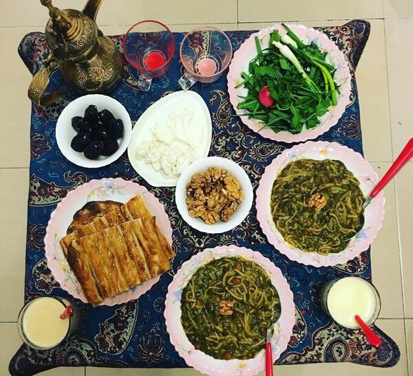عکس سفره افطاری سنتی