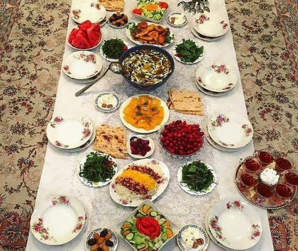 عکس سفره افطاری سنتی