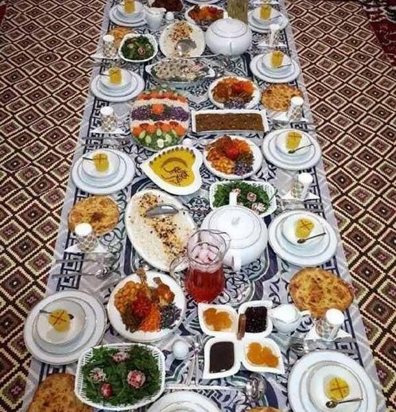 عکس سفره افطاری سنتی