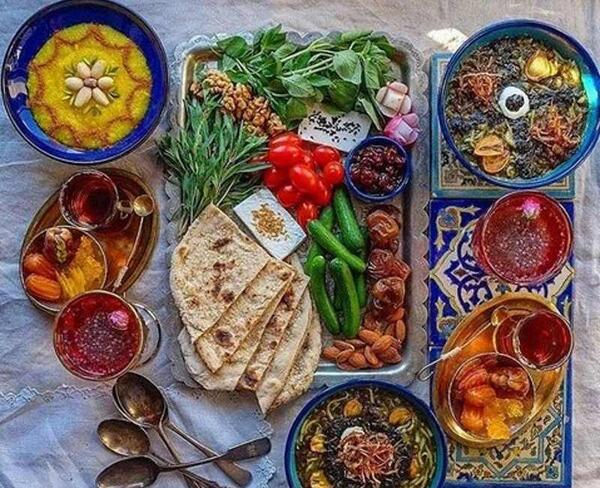 عکس سفره افطاری سنتی