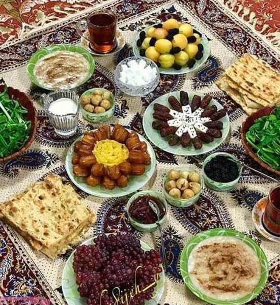 عکس سفره افطاری سنتی
