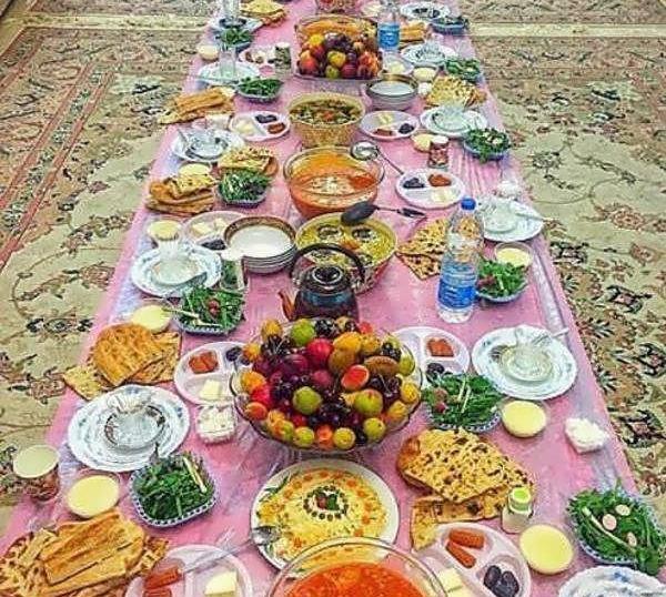 عکس سفره افطاری سنتی
