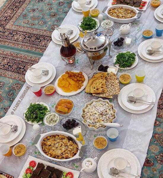 عکس سفره افطاری سنتی