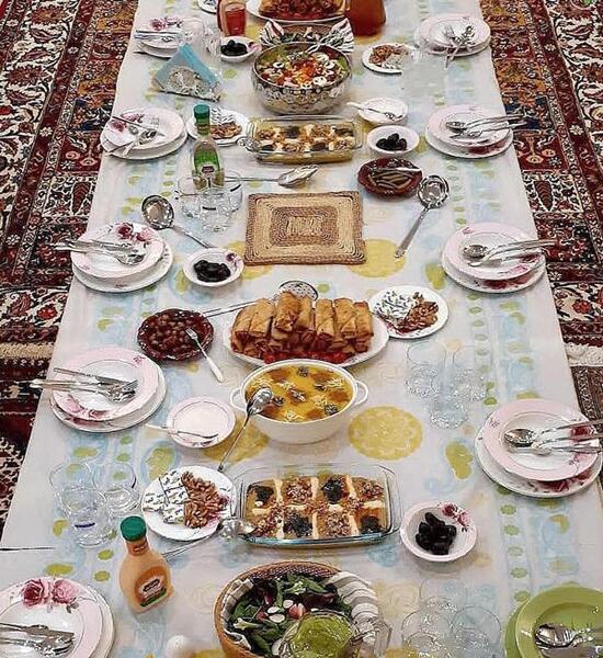 عکس سفره افطاری سنتی