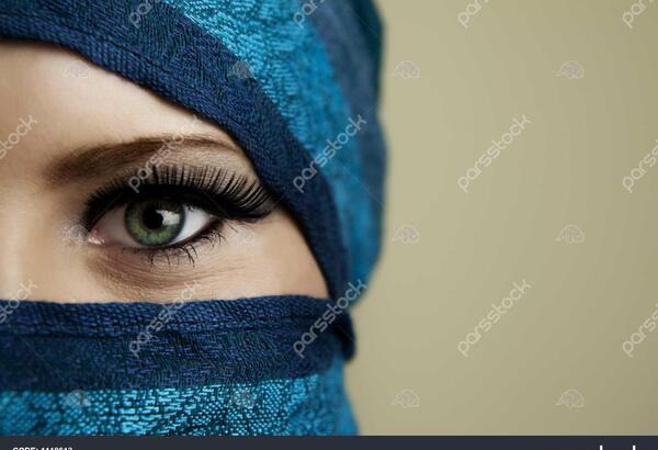 عکس دختر چشم آبی ایرانی با حجاب