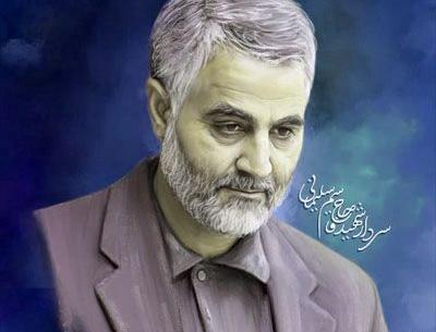 عکس قاسم سلیمانی نقاشی شده