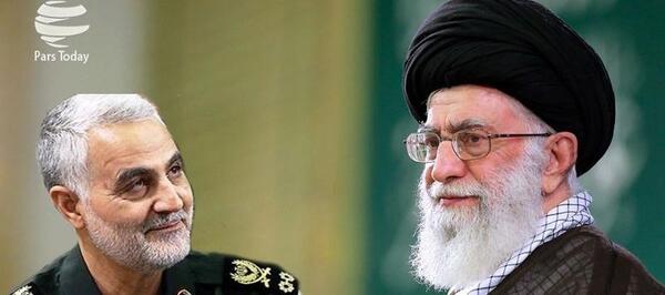عکس رهبر با سردار سلیمانی