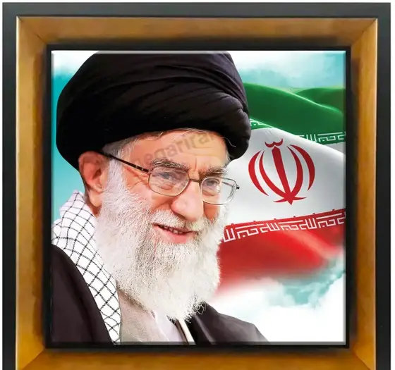 عکس رهبر با پرچم ایران