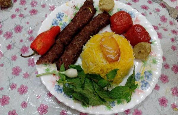 عکس چلو کباب خانگی