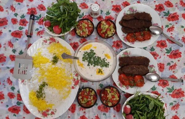 عکس چلو کباب خانگی