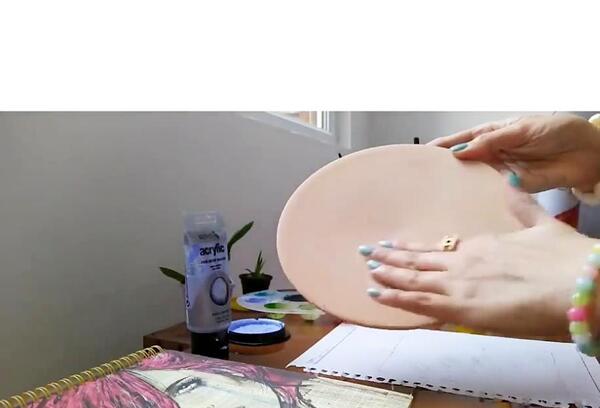 عکس نقاشی دخترانه روی سفال