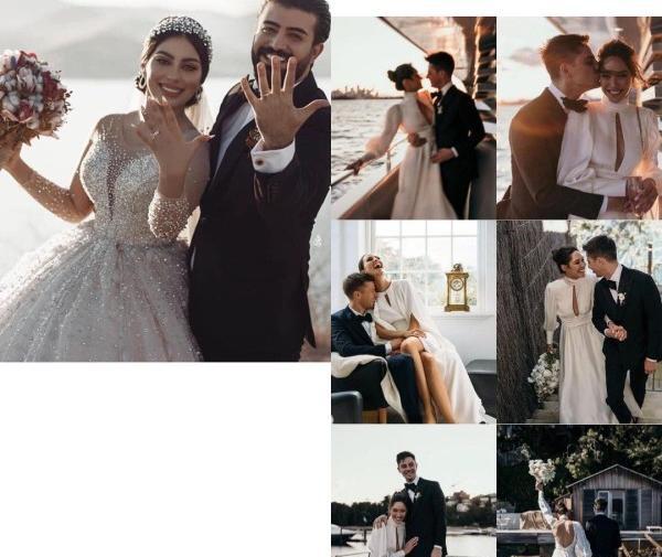 قاب عکس عروس و داماد لایه باز