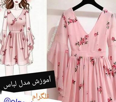 عکس لباس دخترانه چین دار