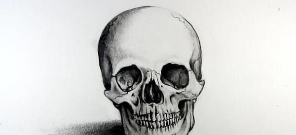 عکس نقاشی ساده اسکلت
