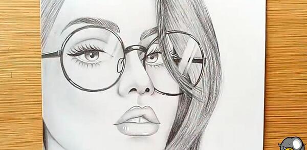 عکس نقاشی دختر طراحی زیبا