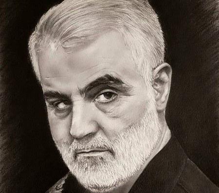 عکس حاج قاسم طراحی
