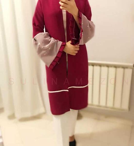 عکس مدل مانتو جدید آبی فیروزه ای