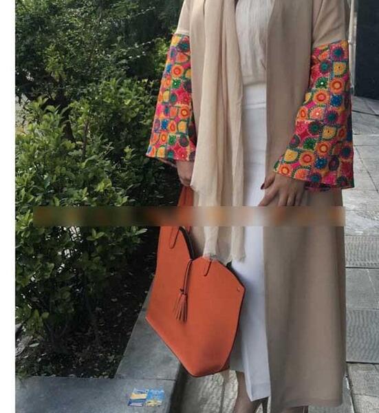 عکس مدل مانتو جدید آبی فیروزه ای
