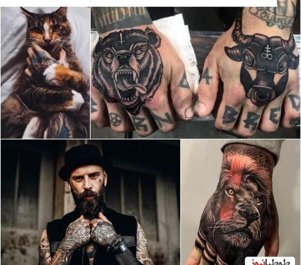 عکس تاتو روی دست مردانه