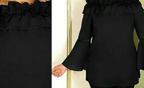عکس شومیز یقه قایقی