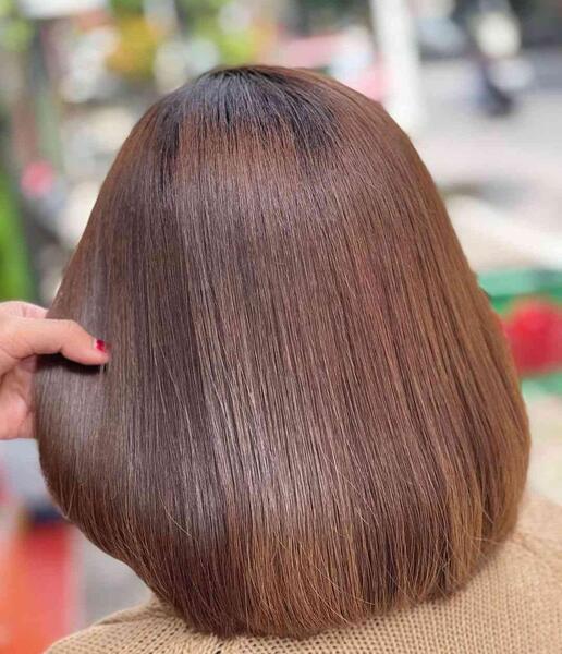 عکس رنگ مو شکلاتی روشن