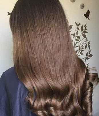 عکس رنگ مو شکلاتی روشن