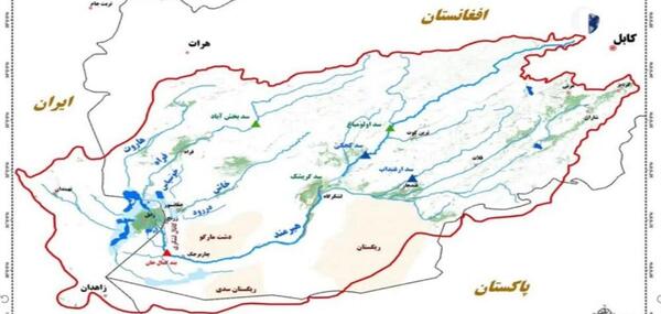 عکس هوایی رود هیرمند