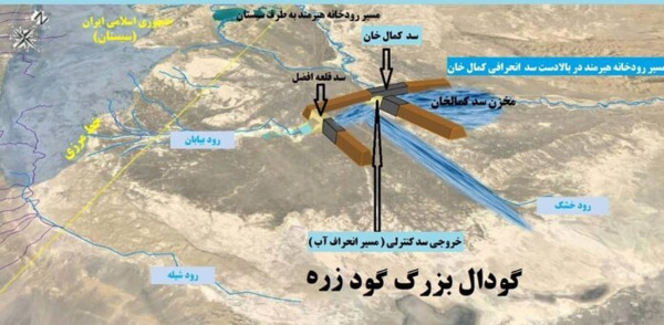 عکس هوایی رود هیرمند