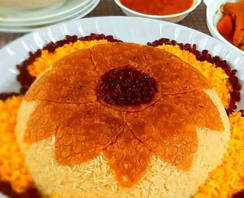 عکس های تزیین برنج و مرغ