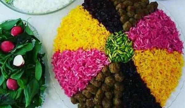 عکس های تزیین برنج و مرغ