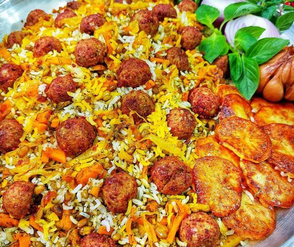 عکس های تزیین برنج و مرغ