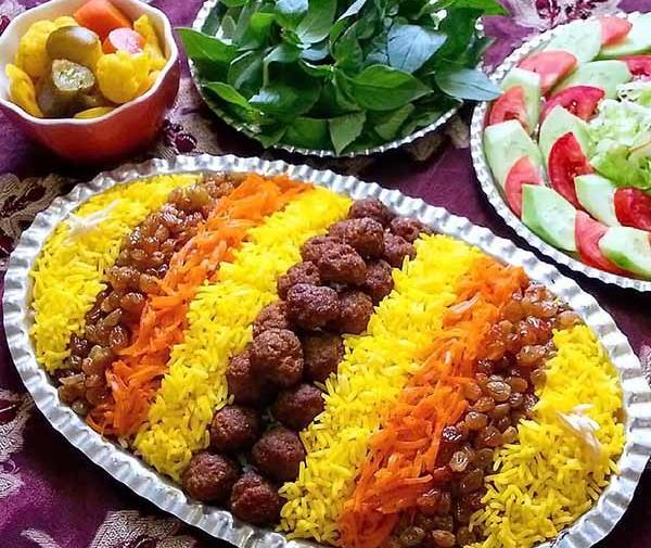 عکس های تزیین برنج و مرغ
