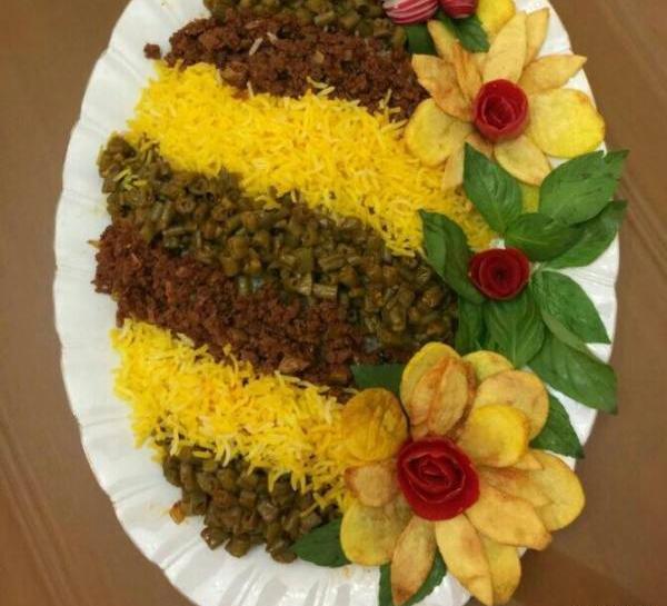 عکس های تزیین برنج و مرغ