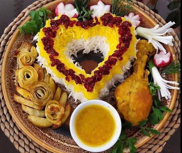 عکس های تزیین برنج و مرغ