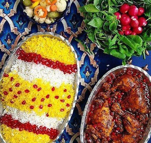 عکس های تزیین برنج و مرغ