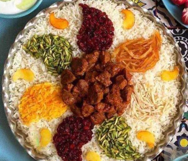عکس های تزیین برنج و مرغ