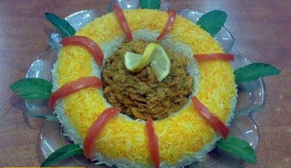 عکس های تزیین برنج و مرغ