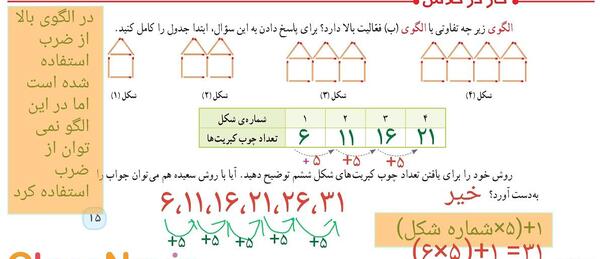 عکس صفحه ی ۱۳ ریاضی پنجم