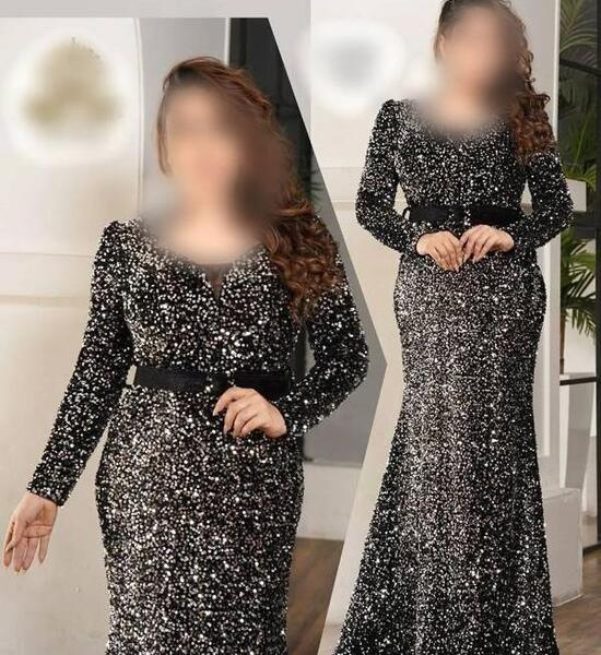 عکس لباس مجلسی زنانه پولکی