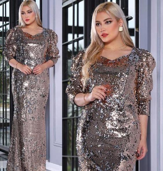 عکس لباس مجلسی زنانه پولکی