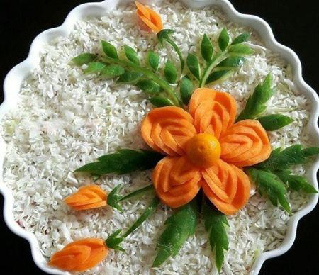 عکس ایده برای تزیین سالاد الویه