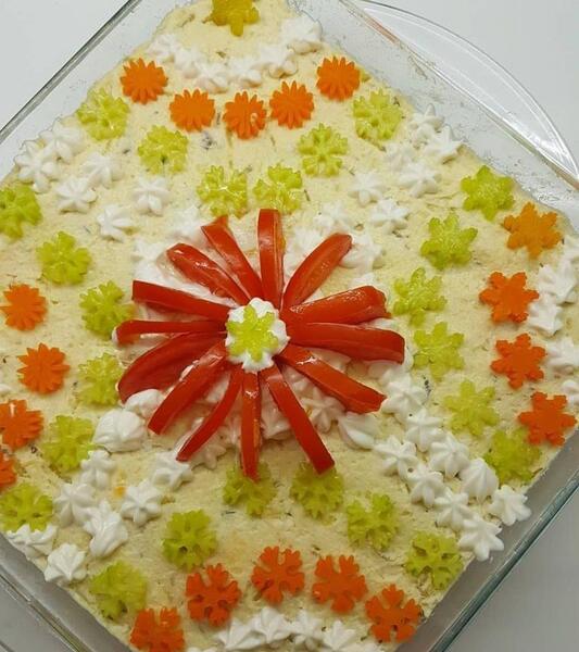 عکس ایده برای تزیین سالاد الویه