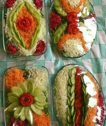 عکس ایده برای تزیین سالاد الویه