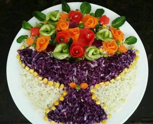 عکس ایده برای تزیین سالاد الویه
