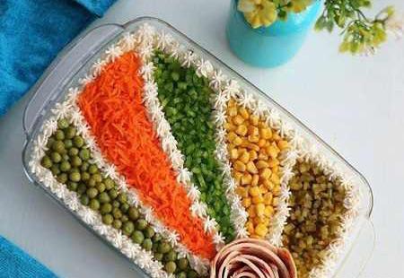 عکس ایده برای تزیین سالاد الویه