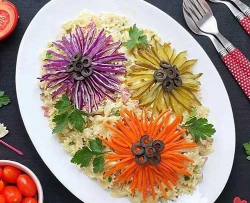 عکس ایده برای تزیین سالاد الویه