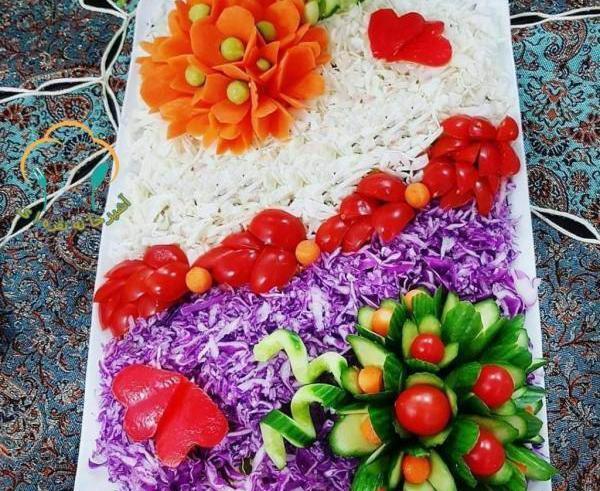 عکس ایده برای تزیین سالاد الویه