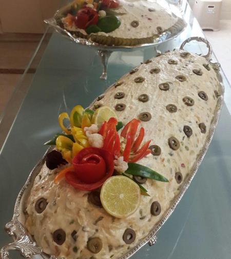 عکس ایده برای تزیین سالاد الویه