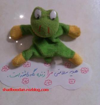 عکس عروسک قورباغه نمدی